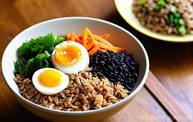 한식 즉석밥 종류와 비교 - **Prompt 2: The Perfect Fluff of Classic White "Baap"**
    A close-up, high-angle shot of a single ...