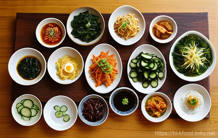 한식 반찬의 세계적 인기 - **Vibrant Korean Banchan Spread: A Feast for the Eyes and Palate**
"A beautifully arranged sprea...