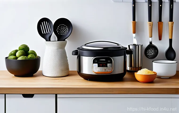 한식 도마 및 조리도구 추천 - **Prompt 2: The Art of Kimchi Making**
    A close-up view of a person's hands, wearing hygienic glo...