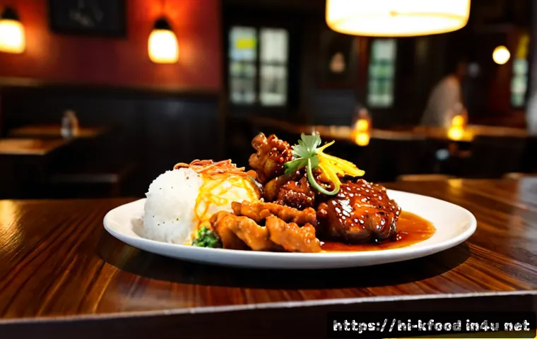 Home 17 한식 주점 인기 메뉴 - Photorealistic Korean pub table featuring popular shared dishes: sizzling spicy grilled pork, crispy...